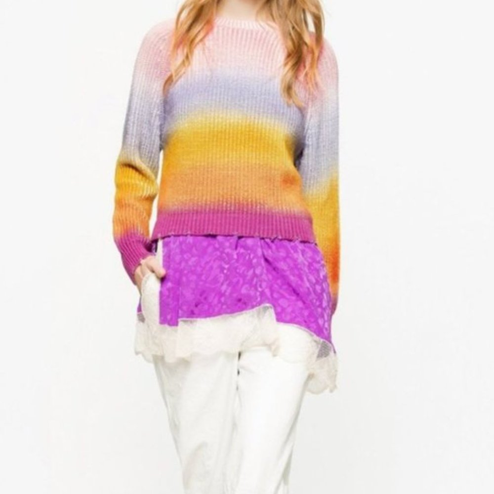 Zadig and Voltaire Rainbow Gradient Sweater